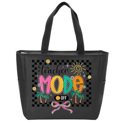 Teacher Mode Off End Of The Year Hello Summer Zip Tote Bag