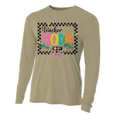 Teacher Mode Off End Of The Year Hello Summer Cooling Performance Long Sleeve Crew