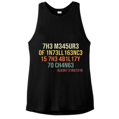 The Measure Of Intelligence Is The Ability To Change Vintage Ladies PosiCharge Tri-Blend Wicking Tank