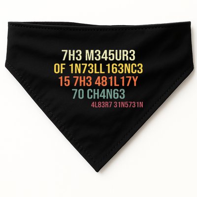 The Measure Of Intelligence Is The Ability To Change Vintage USA-Made Doggie Bandana