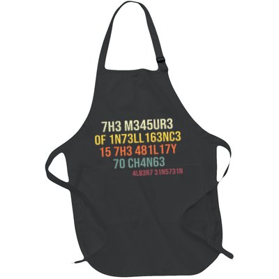 The Measure Of Intelligence Is The Ability To Change Vintage Apron