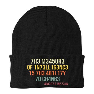 The Measure Of Intelligence Is The Ability To Change Vintage Beanie