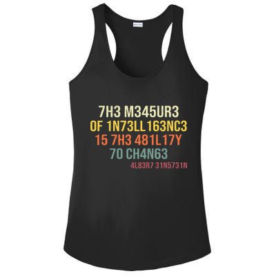 The Measure Of Intelligence Is The Ability To Change Vintage Ladies PosiCharge Competitor Racerback Tank
