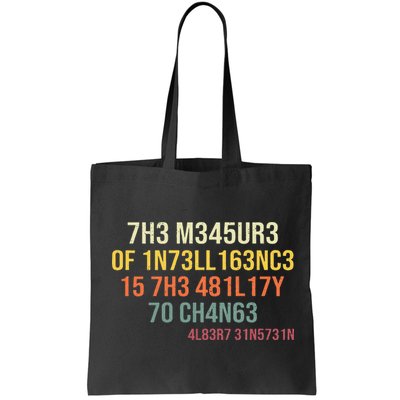 The Measure Of Intelligence Is The Ability To Change Vintage Bag