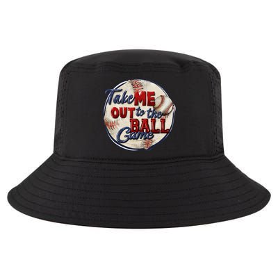 Take Me Out To The Ball Game Baseball Vintage Player Fans Cool Comfort Performance Bucket Hat
