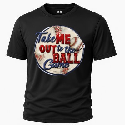 Take Me Out To The Ball Game Baseball Vintage Player Fans Cooling Performance Crew T-Shirt