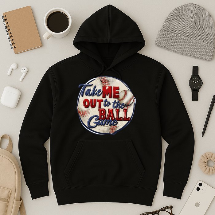 Take Me Out To The Ball Game Baseball Vintage Player Fans Hoodie
