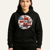 Take Me Out To The Ball Game Baseball Vintage Player Fans Hoodie