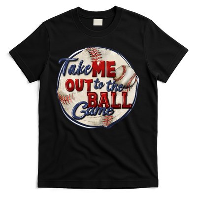Take Me Out To The Ball Game Baseball Vintage Player Fans T-Shirt