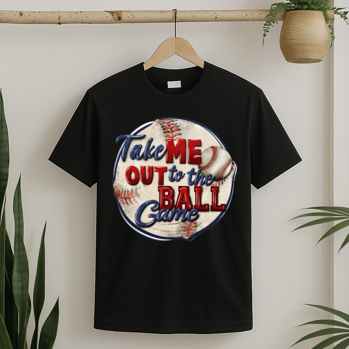 Take Me Out To The Ball Game Baseball Vintage Player Fans T-Shirt