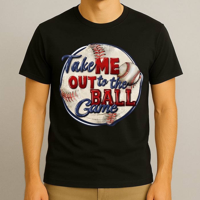 Take Me Out To The Ball Game Baseball Vintage Player Fans T-Shirt