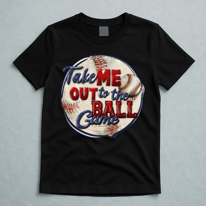 Take Me Out To The Ball Game Baseball Vintage Player Fans T-Shirt