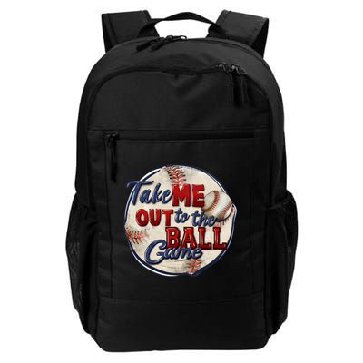 Take Me Out To The Ball Game Baseball Vintage Player Fans Backpack