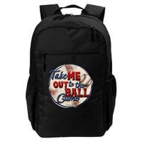 Take Me Out To The Ball Game Baseball Vintage Player Fans Backpack