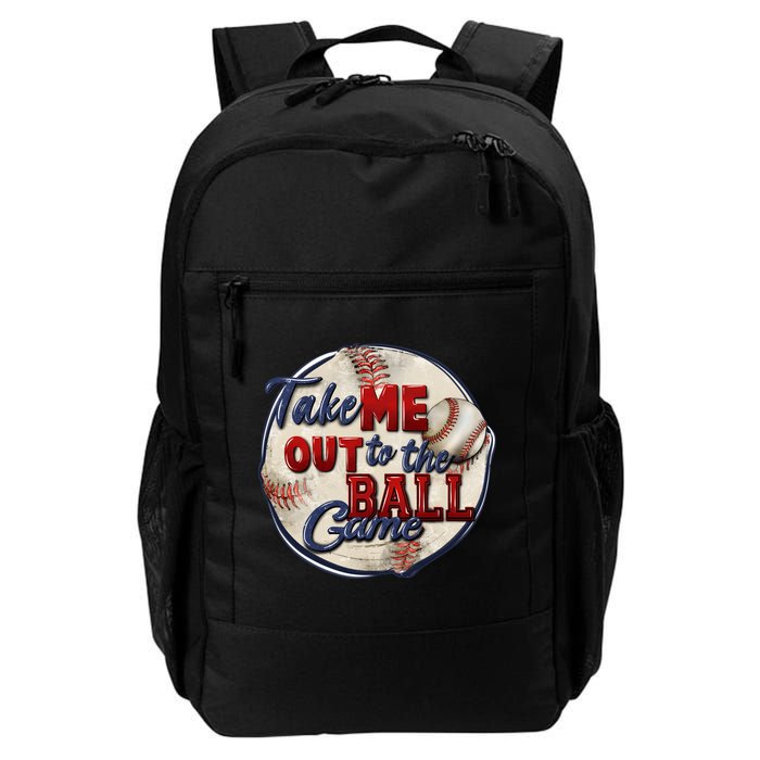 Take Me Out To The Ball Game Baseball Vintage Player Fans Backpack