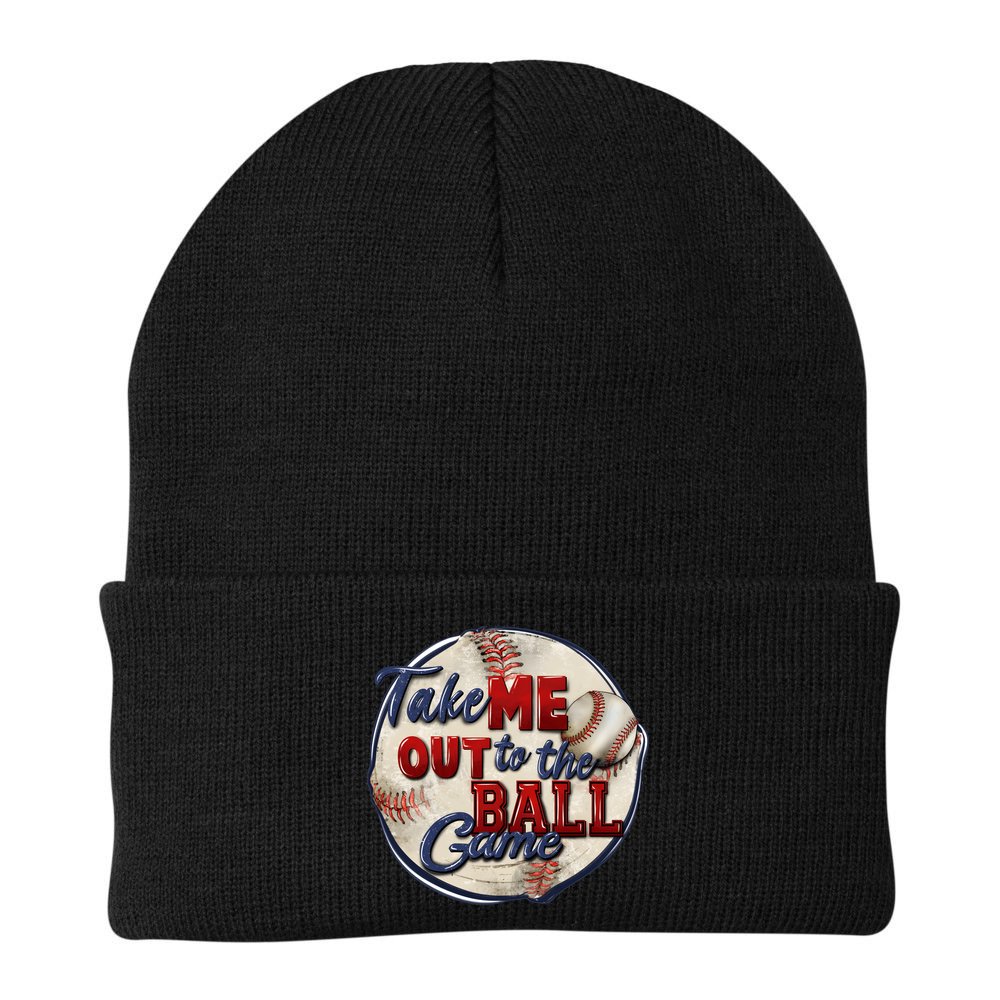 Take Me Out To The Ball Game Baseball Vintage Player Fans Beanie