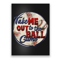 Take Me Out To The Ball Game Baseball Vintage Player Fans Poster