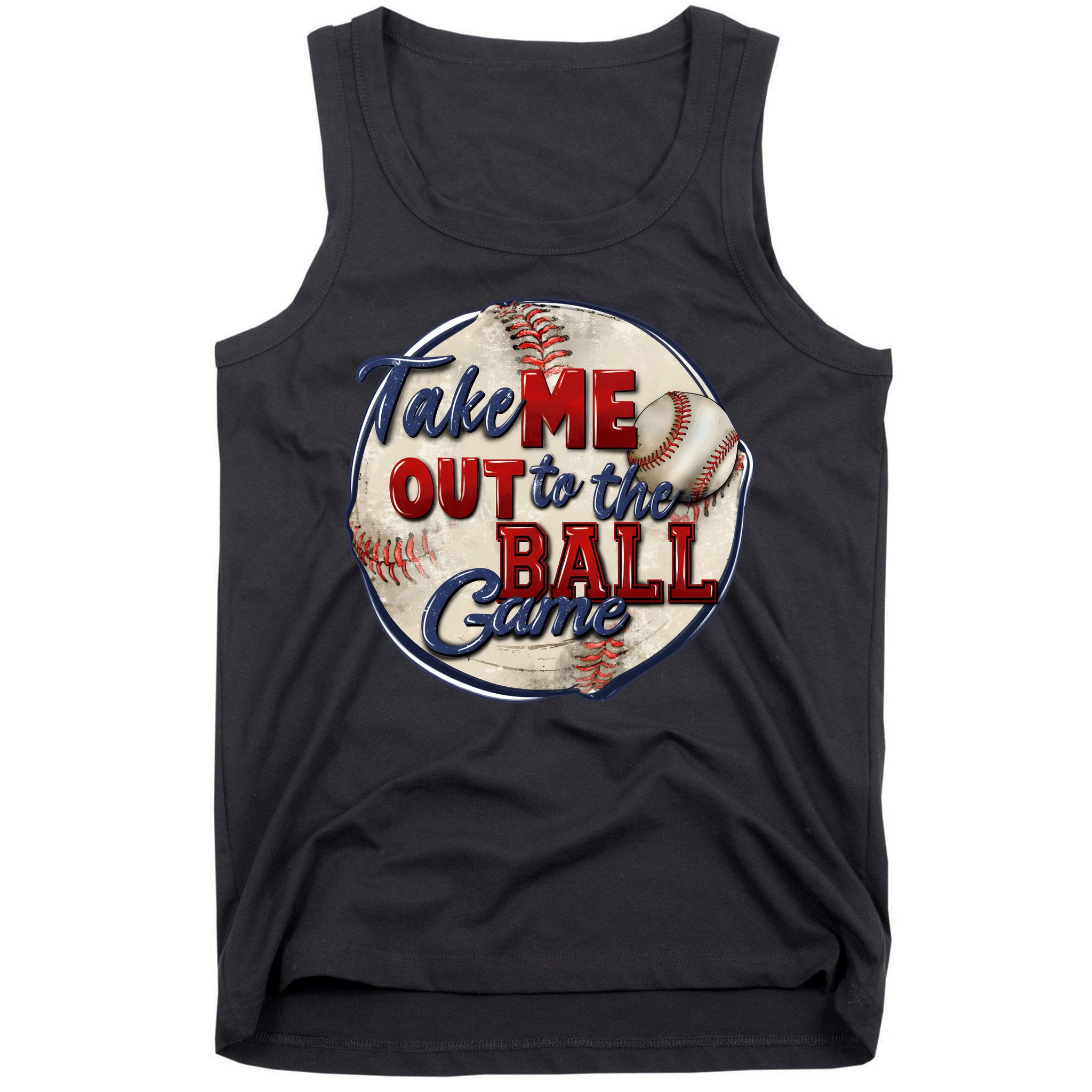 Take Me Out To The Ball Game Baseball Vintage Player Fans Tank Top