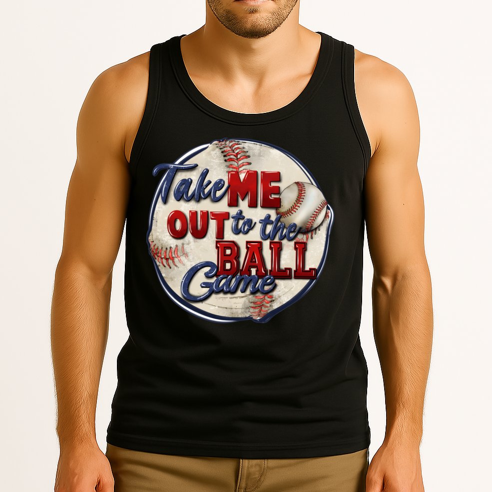 Take Me Out To The Ball Game Baseball Vintage Player Fans Tank Top