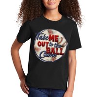 Take Me Out To The Ball Game Baseball Vintage Player Fans Kids T-Shirt