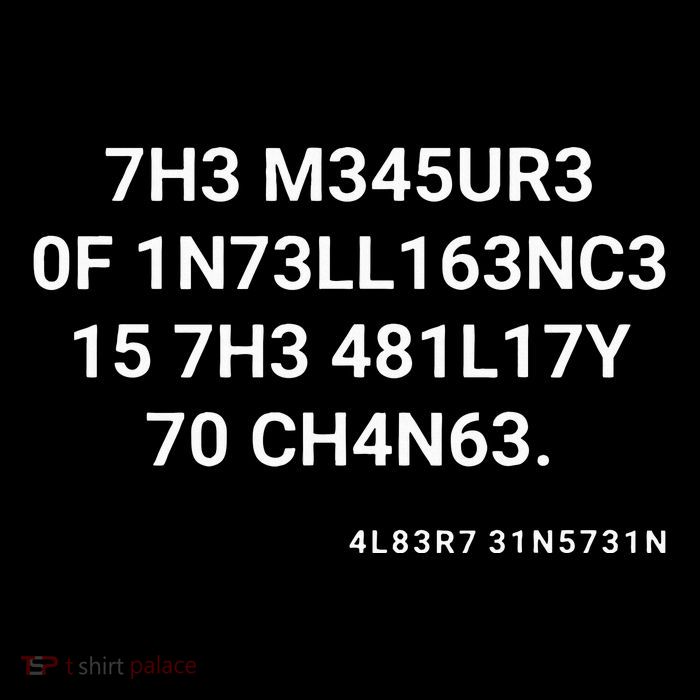 The Measure Of Intelligence Is The Ability To Change Poster