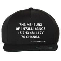 The Measure Of Intelligence Is The Ability To Change Wool Snapback Cap