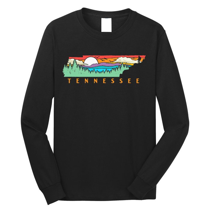 Tennessee Mountains & Outdoors State Pride Nature Graphic Long Sleeve Shirt