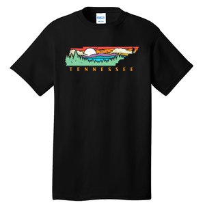 Tennessee Mountains & Outdoors State Pride Nature Graphic Tall T-Shirt