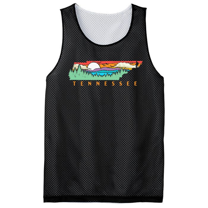 Tennessee Mountains & Outdoors State Pride Nature Graphic Mesh Reversible Basketball Jersey Tank