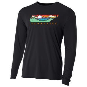 Tennessee Mountains & Outdoors State Pride Nature Graphic Cooling Performance Long Sleeve Crew