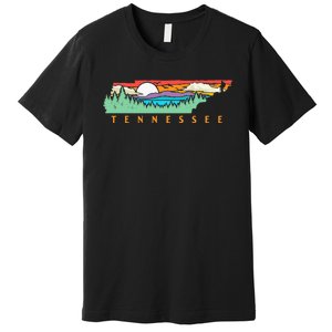 Tennessee Mountains & Outdoors State Pride Nature Graphic Premium T-Shirt