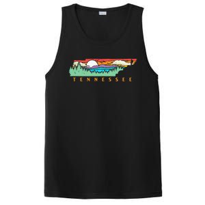 Tennessee Mountains & Outdoors State Pride Nature Graphic PosiCharge Competitor Tank