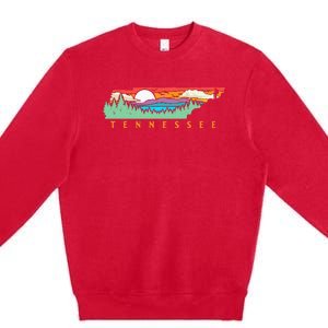 Tennessee Mountains & Outdoors State Pride Nature Graphic Premium Crewneck Sweatshirt