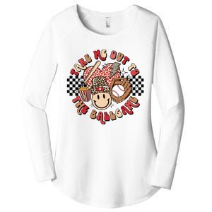 Take Me Out To The Ball Game Baseball Bat Player Fans Lover Women's Perfect Tri Tunic Long Sleeve Shirt