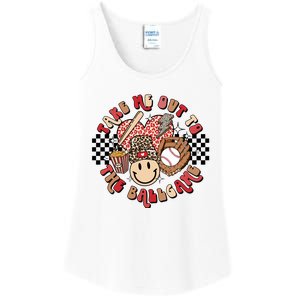 Take Me Out To The Ball Game Baseball Bat Player Fans Lover Ladies Essential Tank