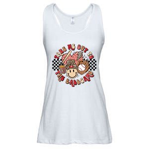 Take Me Out To The Ball Game Baseball Bat Player Fans Lover Ladies Essential Flowy Tank