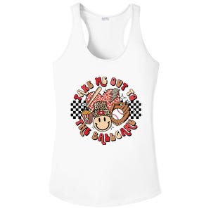 Take Me Out To The Ball Game Baseball Bat Player Fans Lover Ladies PosiCharge Competitor Racerback Tank