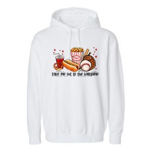 Take Me Out To The Ball Game Baseball Player Fans Lover Garment-Dyed Fleece Hoodie