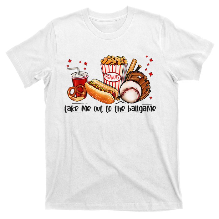 Take Me Out To The Ball Game Baseball Player Fans Lover T-Shirt