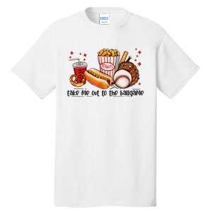 Take Me Out To The Ball Game Baseball Player Fans Lover Tall T-Shirt