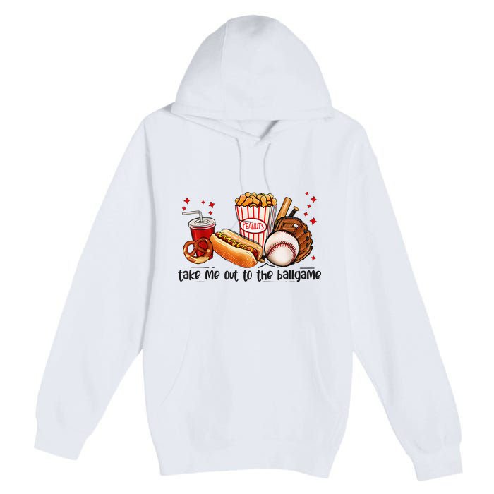 Take Me Out To The Ball Game Baseball Player Fans Lover Premium Pullover Hoodie