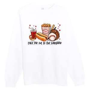 Take Me Out To The Ball Game Baseball Player Fans Lover Premium Crewneck Sweatshirt