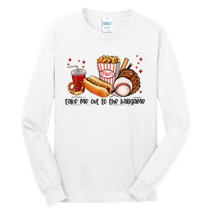 Take Me Out To The Ball Game Baseball Player Fans Lover Tall Long Sleeve T-Shirt