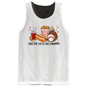 Take Me Out To The Ball Game Baseball Player Fans Lover Mesh Reversible Basketball Jersey Tank