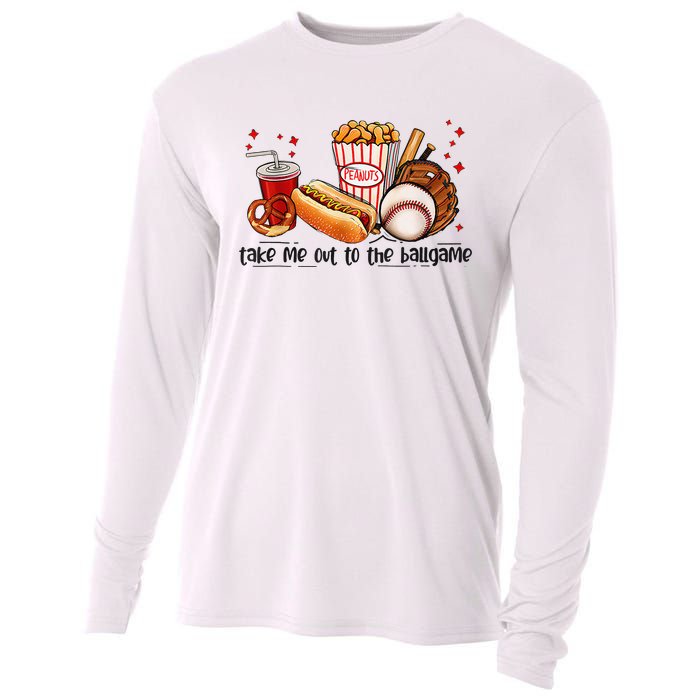 Take Me Out To The Ball Game Baseball Player Fans Lover Cooling Performance Long Sleeve Crew