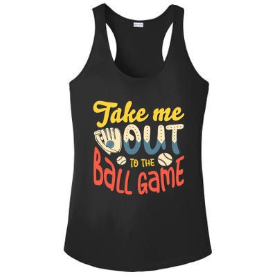 Take me out to the ball game for a Baseball Fan Baseball Ladies PosiCharge Competitor Racerback Tank