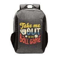 Take me out to the ball game for a Baseball Fan Baseball Vector Backpack