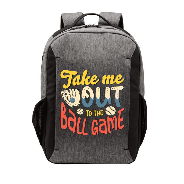 Take me out to the ball game for a Baseball Fan Baseball Vector Backpack
