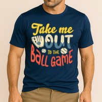 Take me out to the ball game for a Baseball Fan Baseball Cooling Performance Crew T-Shirt