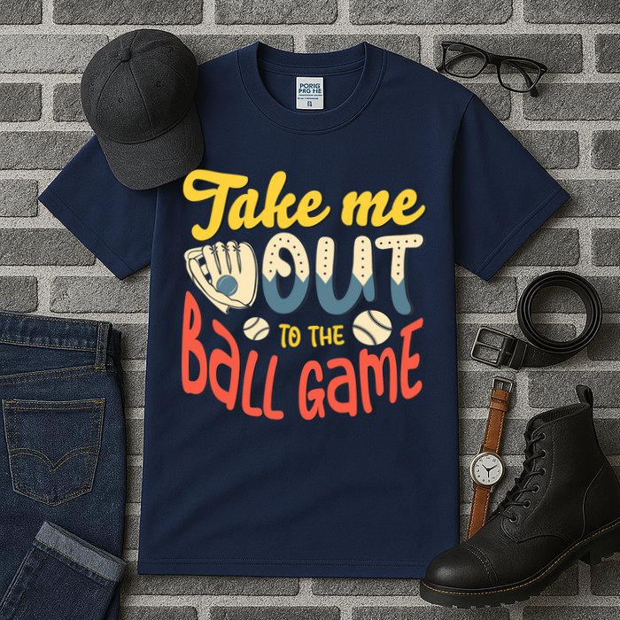 Take me out to the ball game for a Baseball Fan Baseball Tall T-Shirt